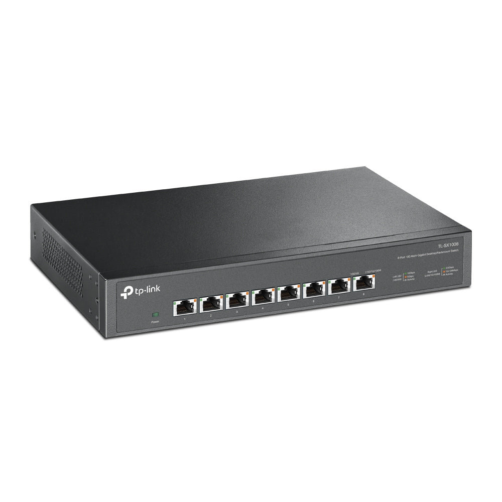 TP-Link TL-SX1008 Commutateur Réseau Non-géré 10G Ethernet, 8 Ports RJ-45, Format 1U, Noir - vue 3
