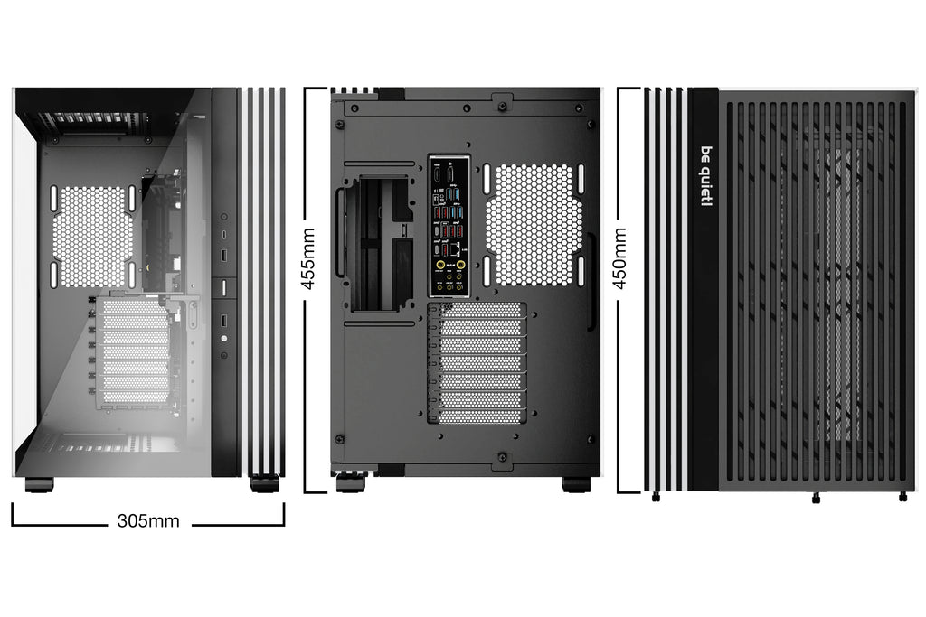be quiet! Light Base 600 DX Noir | Boîtier PC ARGB vitré, Mini ITX / Micro ATX / ATX