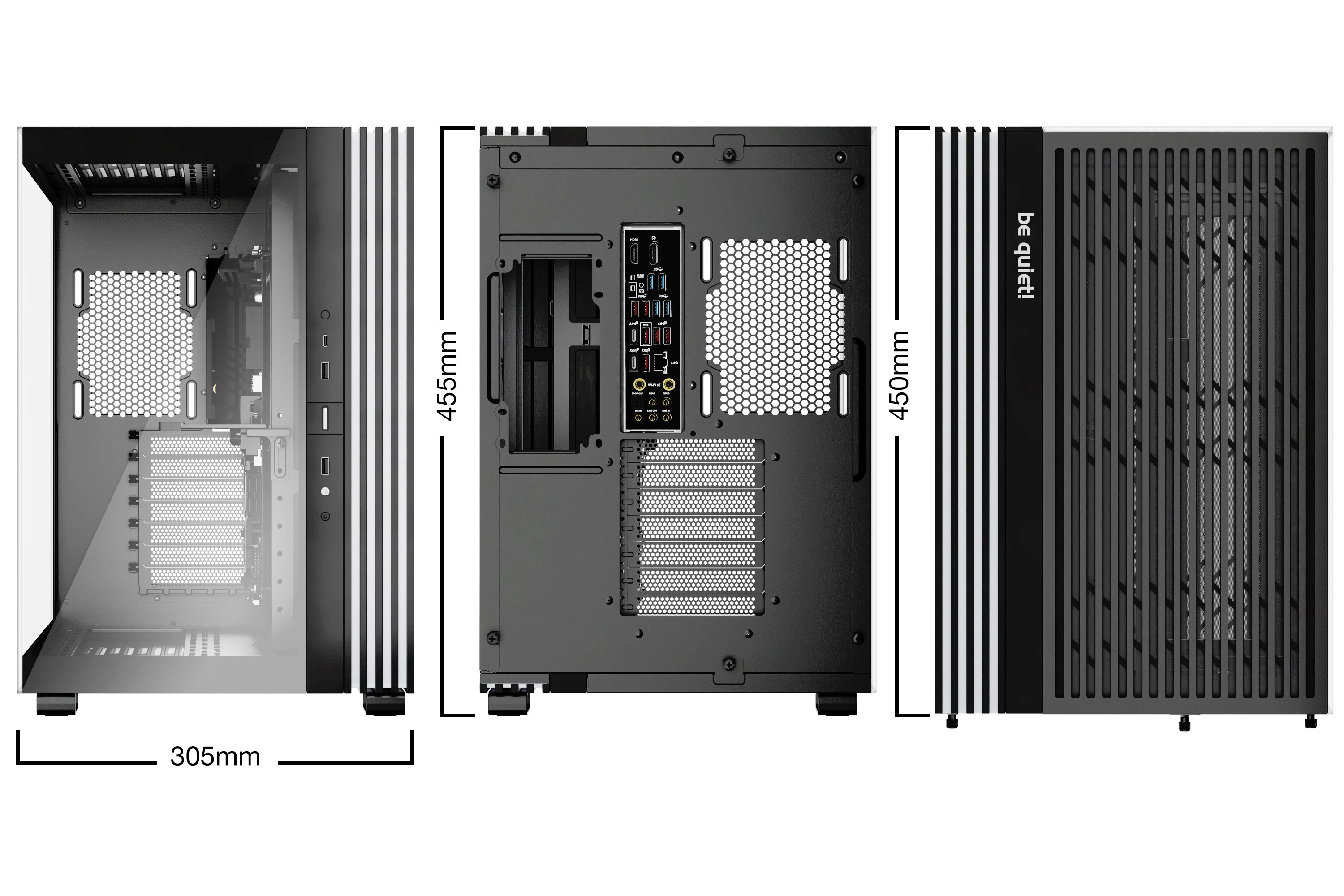 be quiet! Light Base 600 DX Noir | Boîtier PC ARGB vitré, Mini ITX / Micro ATX / ATX