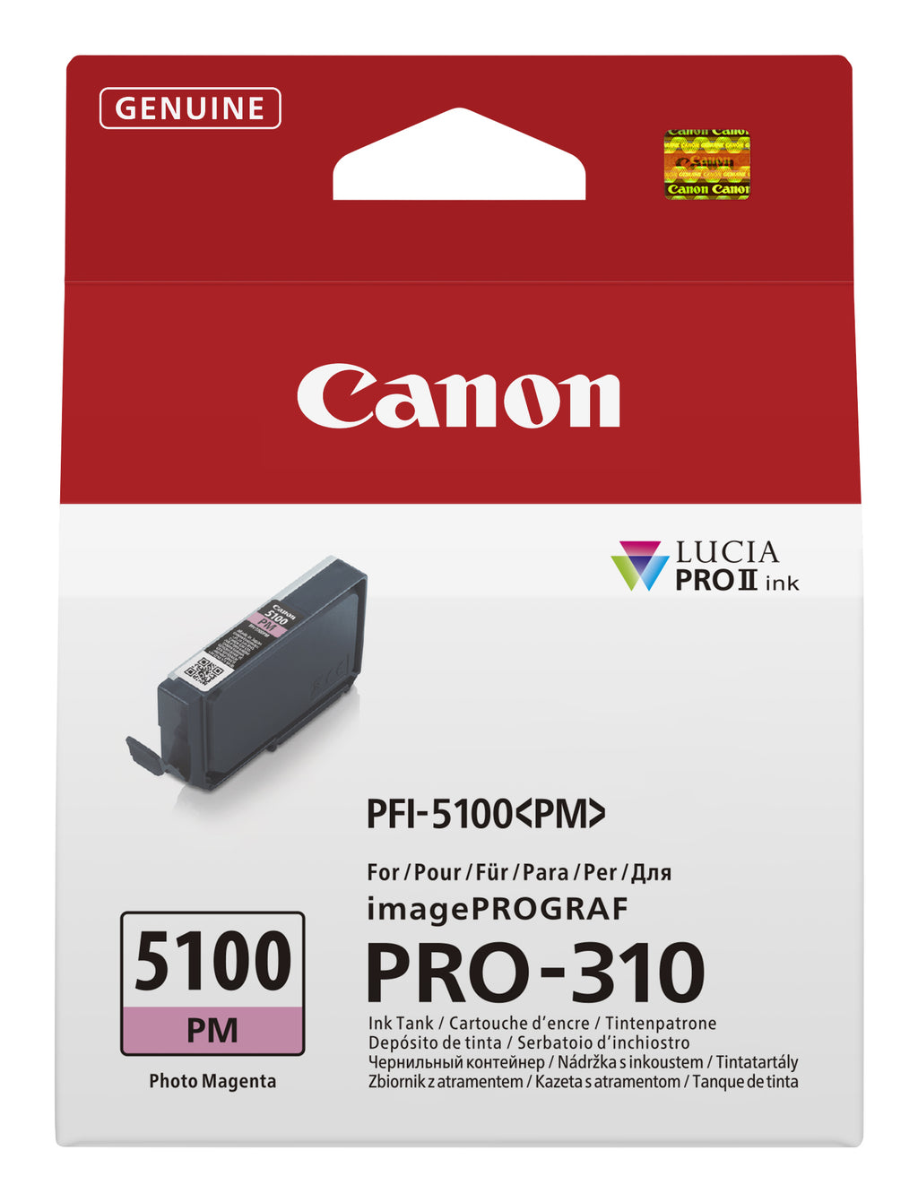 Canon PFI-5100 PM Cartouche d'Encre Originale Photo Magenta