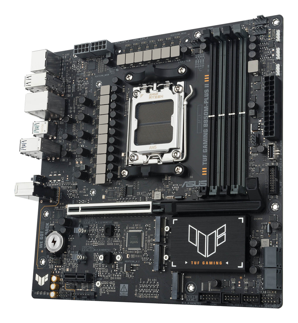 ASUS TUF GAMING B850M-PLUS II AMD B850 Emplacement AM5 micro ATX