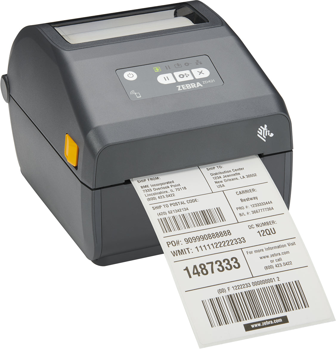 Zebra ZD421 imprimante pour étiquettes Transfert thermique 300 x 300 DPI 305 mm/sec Avec fil &sans fil Ethernet/LAN Blue