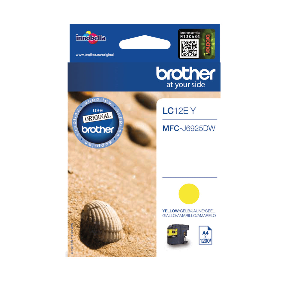 Brother LC12EY cartouche d'encre 1 pièce(s) Original Jaune