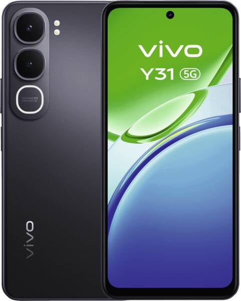 Smartphone Vivo Y31e 5G, 6 Go RAM, 256 Go Stockage, Noir