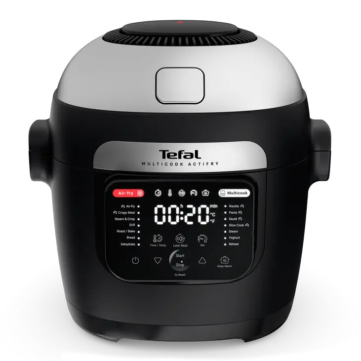 Tefal Multicook Actifry MY741CF0 appareil multi-cuissons 6 L 1334 W Noir, Acier inoxydable