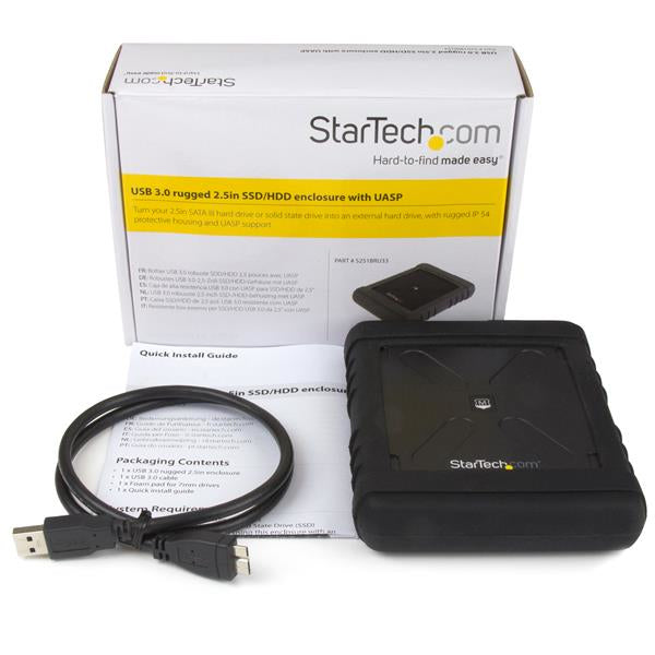 StarTech.com Boîtier USB 3.0 Antichoc pour Disque Dur SATA 6Gb/s 2,5" Robuste avec UASP