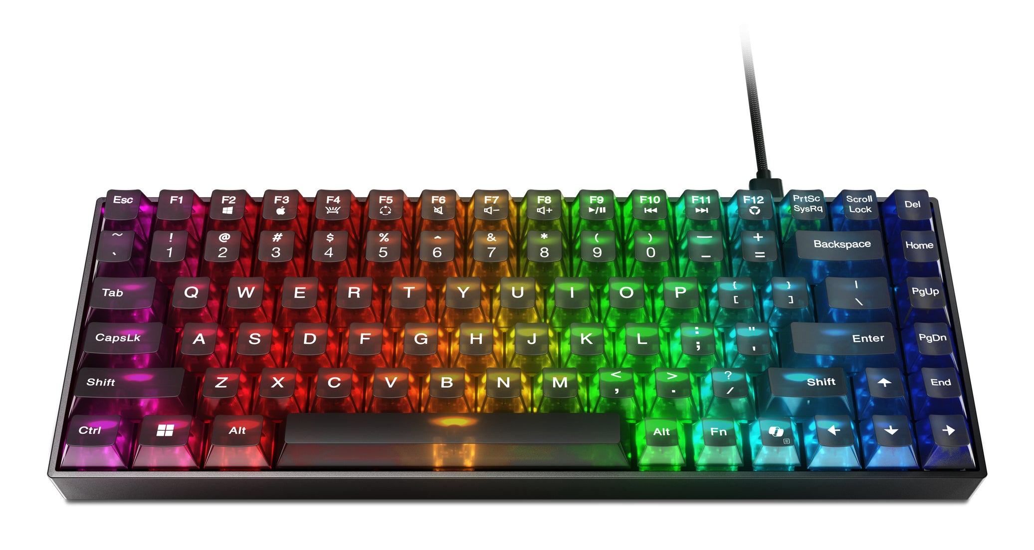 Lenovo Legion K510 Mini Pro clavier Gaming USB Anglais américain Noir, Transparent