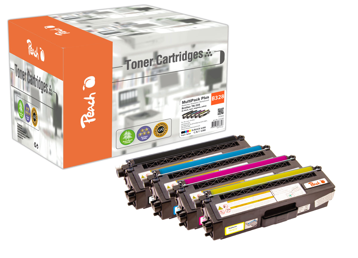 Cartouches de Toner Compatibles PT842, Lot de 5 Pièces, Noir, Cyan, Magenta, Jaune