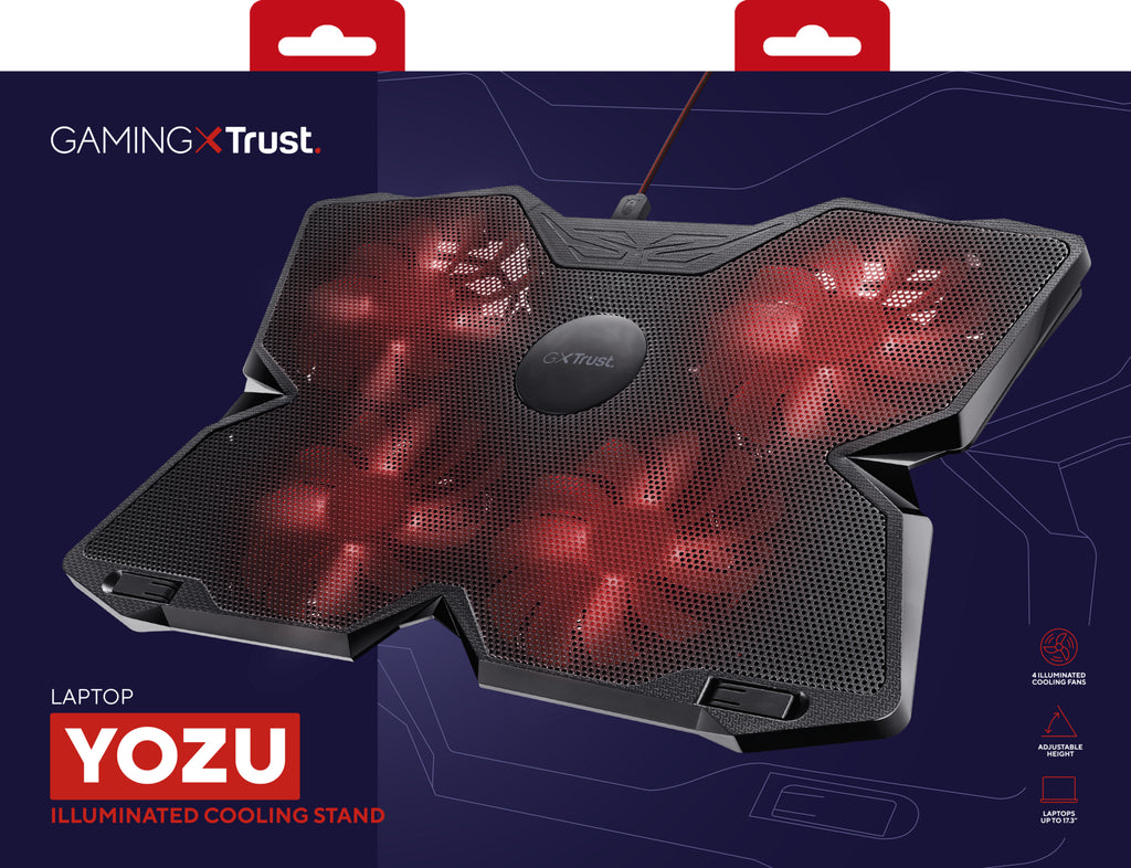 Trust GXT 278 système de refroidissement pour ordinateurs portables 43,9 cm (17.3") Noir