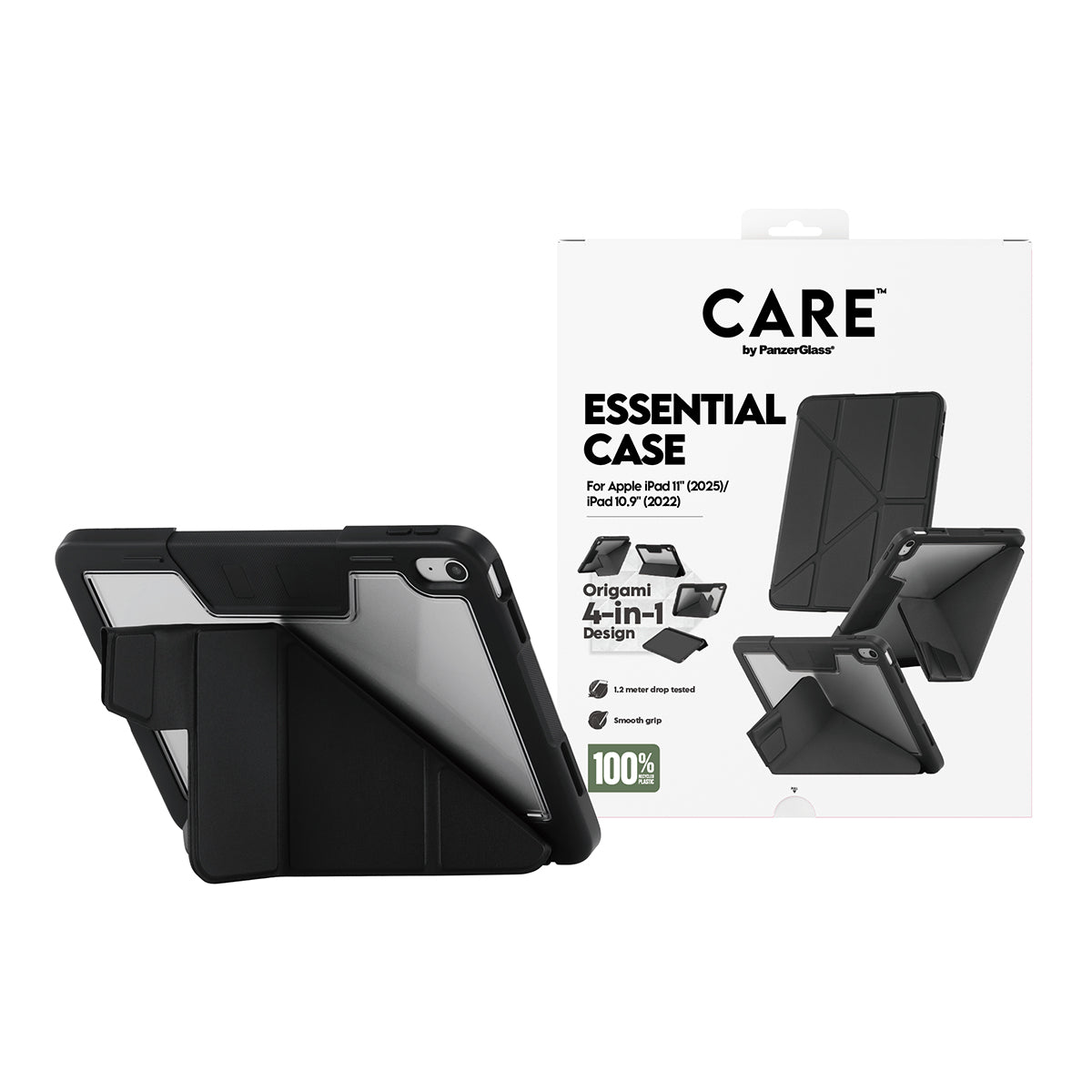 PanzerGlass CARE™ by ®™ by Essential Case Black iPad 11" (2025) | iPad 10.9'' (2022) coque de protection pour téléphones portables Housse Noir