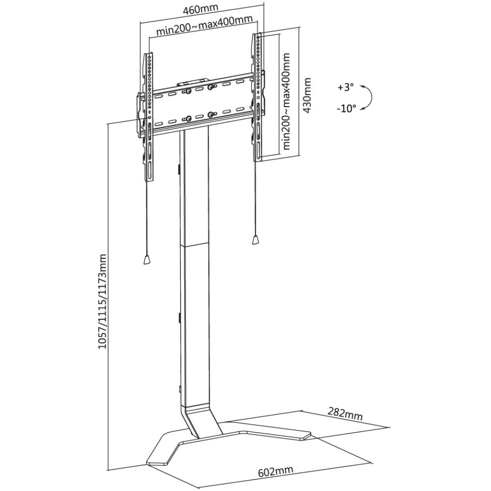 Support TV et Centre de Divertissement ICA-TR47, Blanc