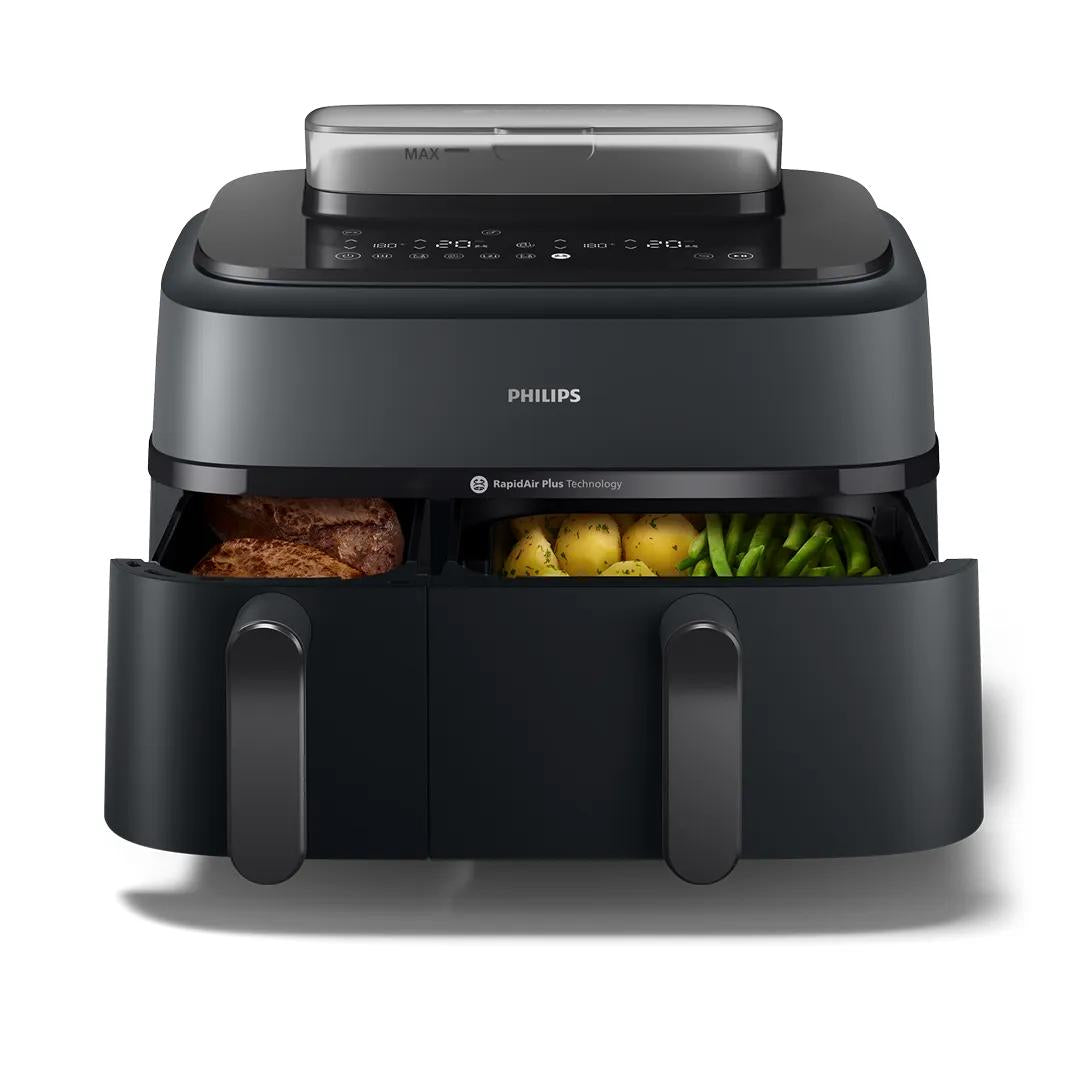 Philips Série 5000 Airfryer Double Panier avec Cuisson Vapeur, 9L (6L + 3L)