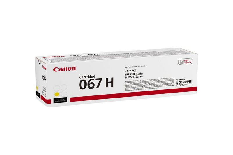 Canon 067H Cartouche de Toner Originale, Jaune, Haut Rendement