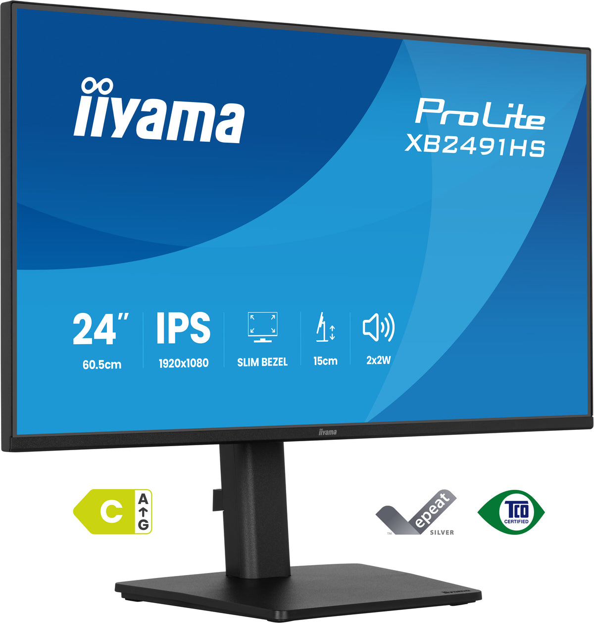 iiyama ProLite XB2491HS-B1 Écran PC 60,5 cm (23.8") Full HD 1920 x 1080 LCD Noir