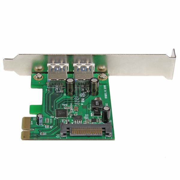 StarTech.com Carte Contrôleur PCI Express vers 2 ports USB 3.0 avec UASP et Alimentation SATA