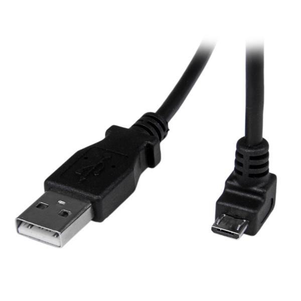 StarTech.com Câble Micro USB 2 m - USB A vers Micro B coudé 90° vers le bas