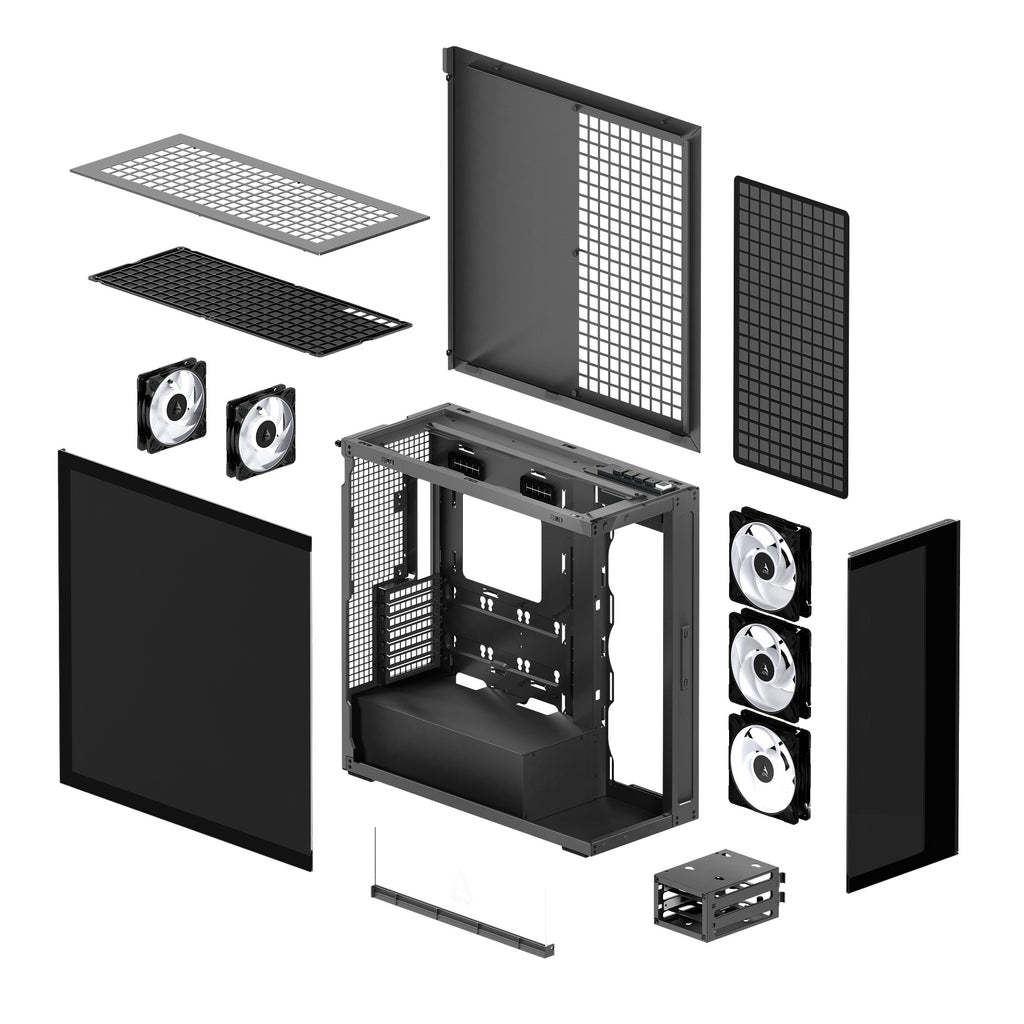 ARCTIC Xtender Black (Mirror Glass) Midi Tower Noir