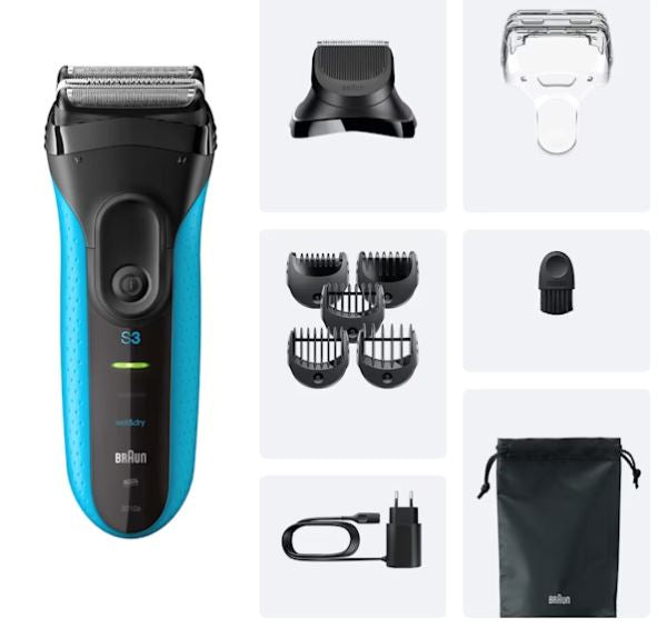 Braun 735483 Rasoir à grille Tondeuse Noir, Bleu
