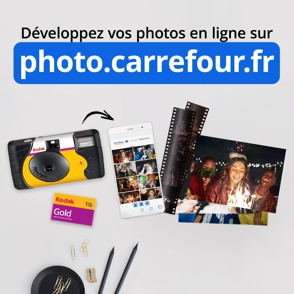 Kodak Appareil photo jetable 39 poses PowerFlash