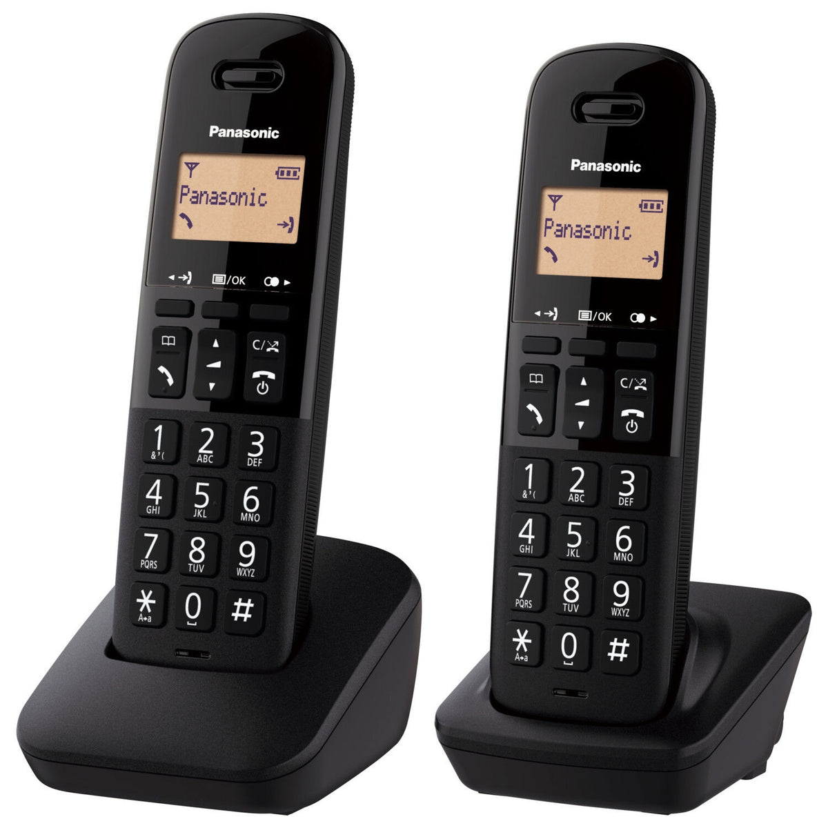 Panasonic Téléphone fixe sans fil Duo - KX-TGB612FRB - Noir