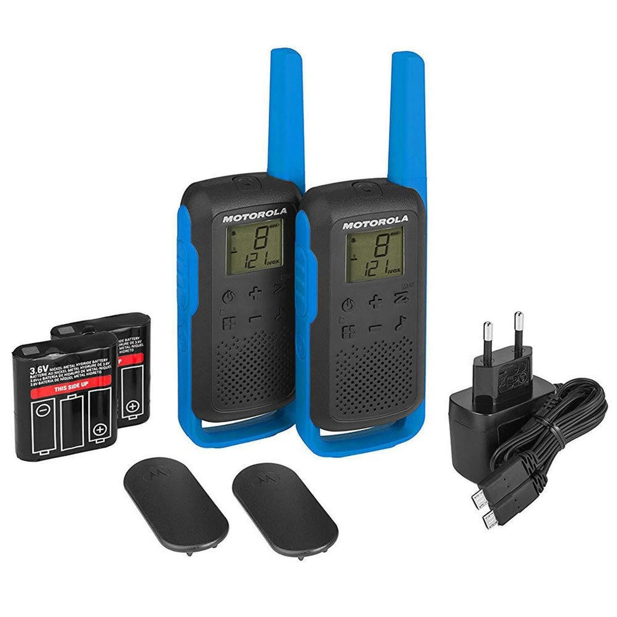 Motorola Pack de 2 Talkies Walkies - B6P00811LDRMAW - Noir/Bleu