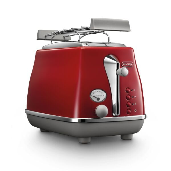 De’Longhi Icona Capitals Grille-pain 2 Tranches 900 W, Rouge