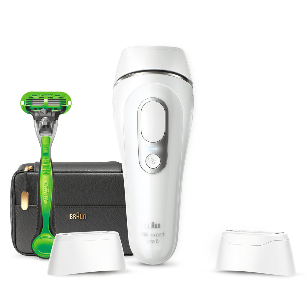 Braun Silk-expert Pro 5 PL5145 Épilateur à Lumière Pulsée, Argent et Blanc