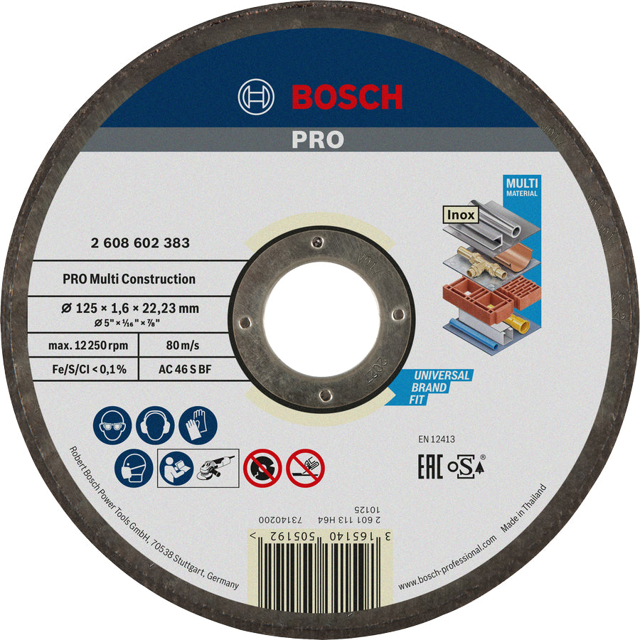 Bosch Bosch Disques à tronçonner Multi Construction – Rapido