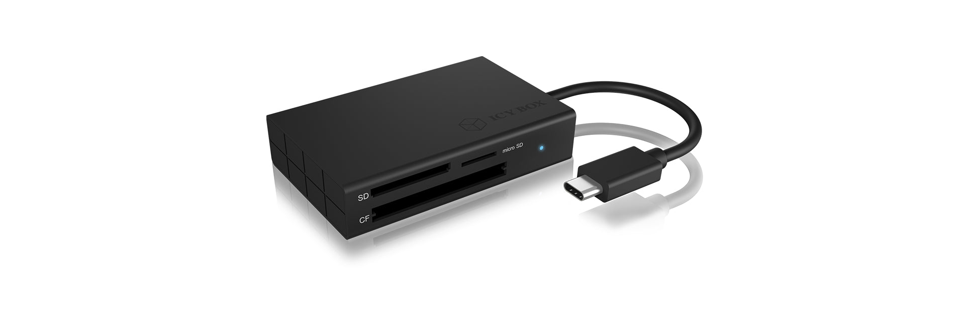 ICY BOX IB-CR401-C3 lecteur de carte mémoire USB 3.2 Gen 1 (3.1 Gen 1) Type-C Noir