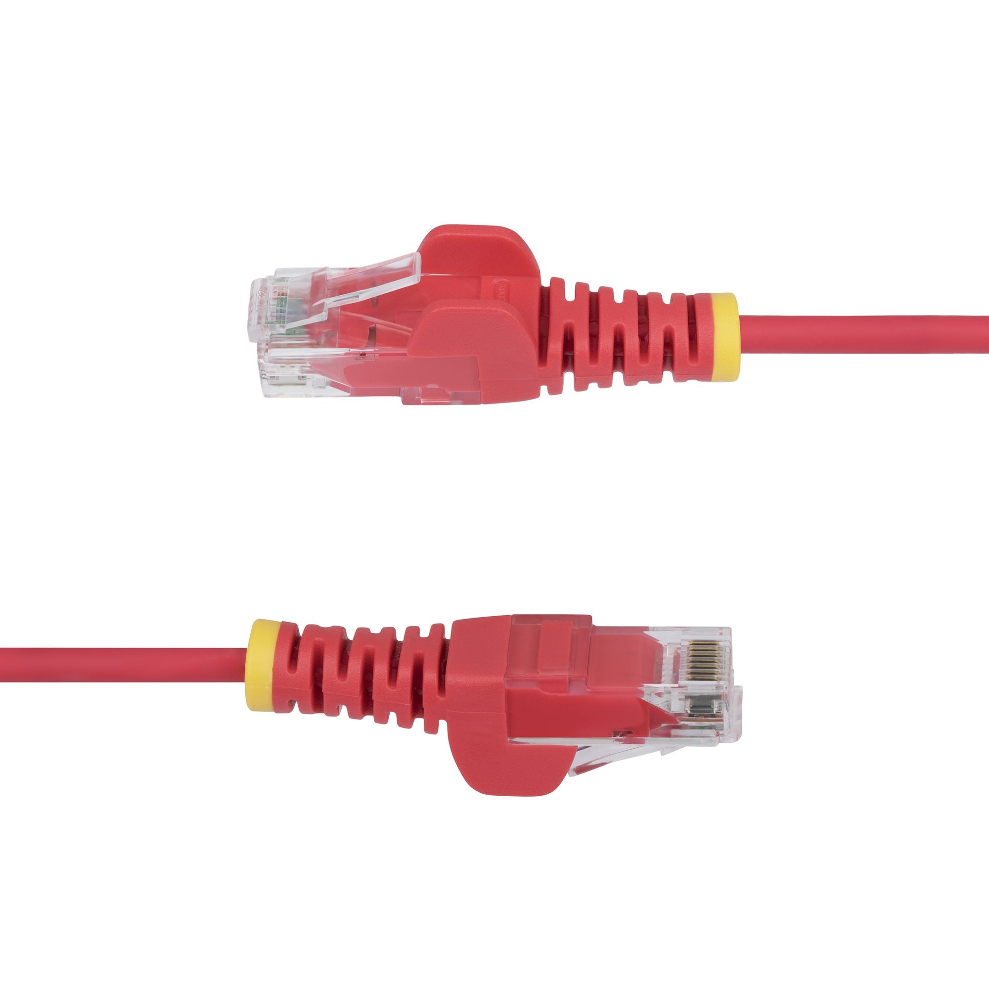 StarTech.com Câble Ethernet CAT6 Rouge Fin de 1,5m, Sans Accroc, 100W PoE, UTP, LSZH, Fil de Cuivre Pur 28AWG, Cordon Patch Réseau RJ45 avec Serre-Câble, Contrôlé Fluke
