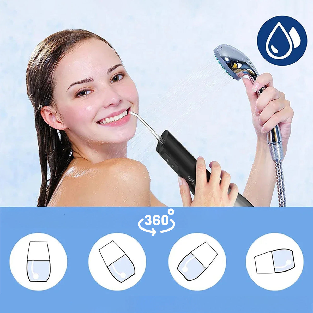 Irrigateur dentaire portable sans fil pour l'hygiène bucco-dentaire, 500 ml  Zenwire WF238