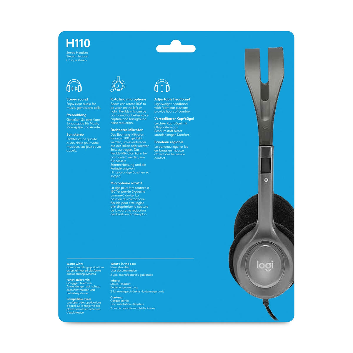 Logitech Casque micro H110 - Filaire