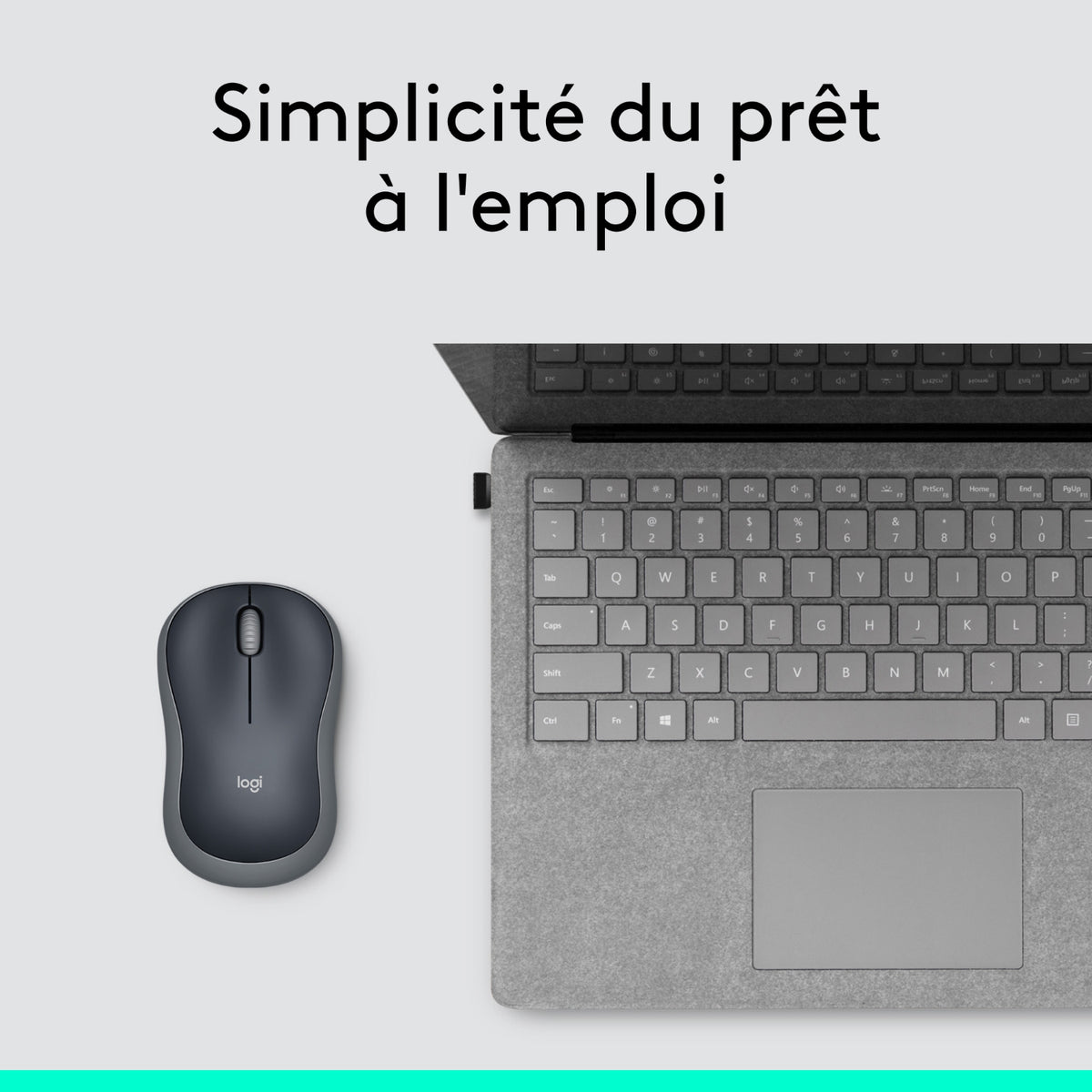 Logitech Souris optique noir/gris