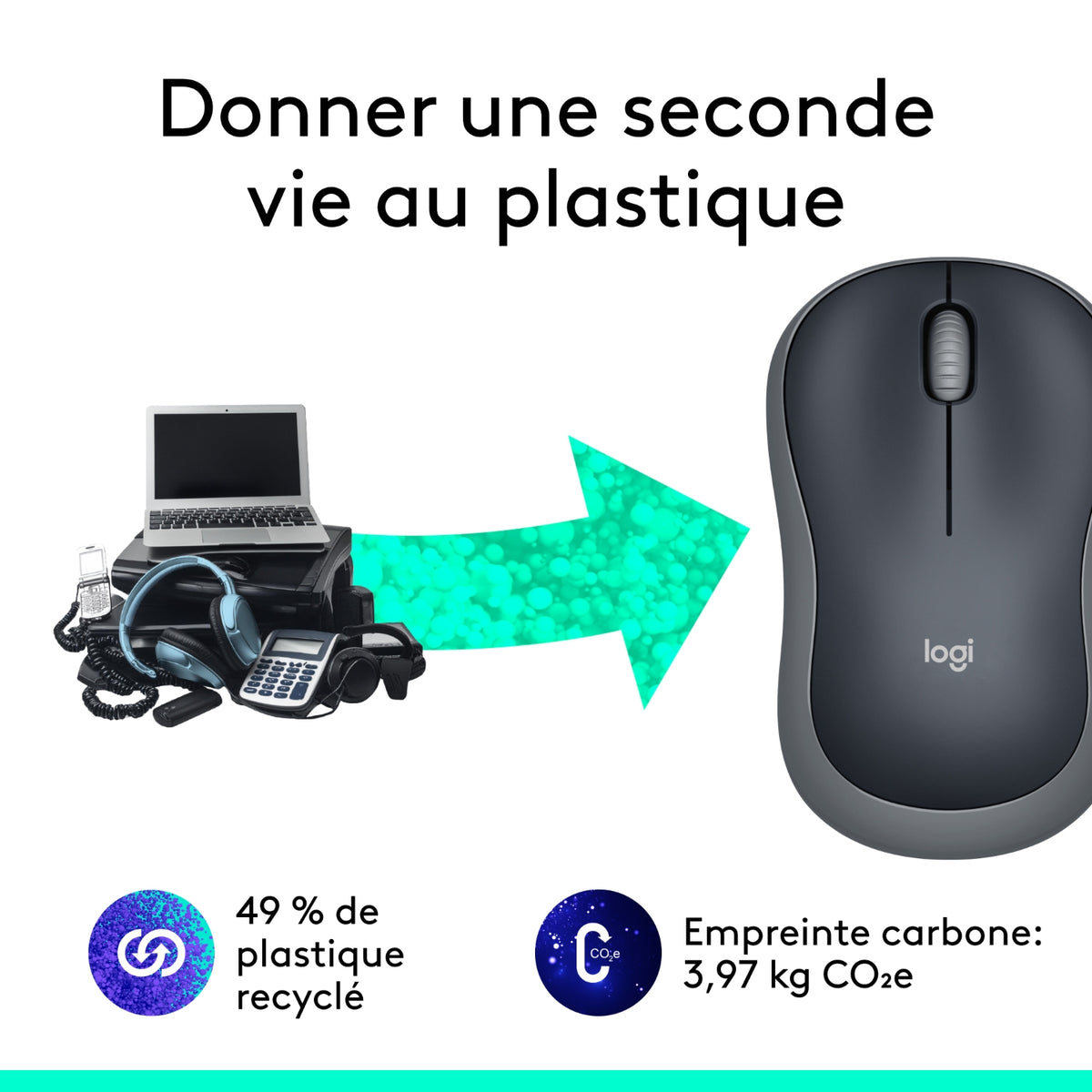 Logitech Souris optique noir/gris