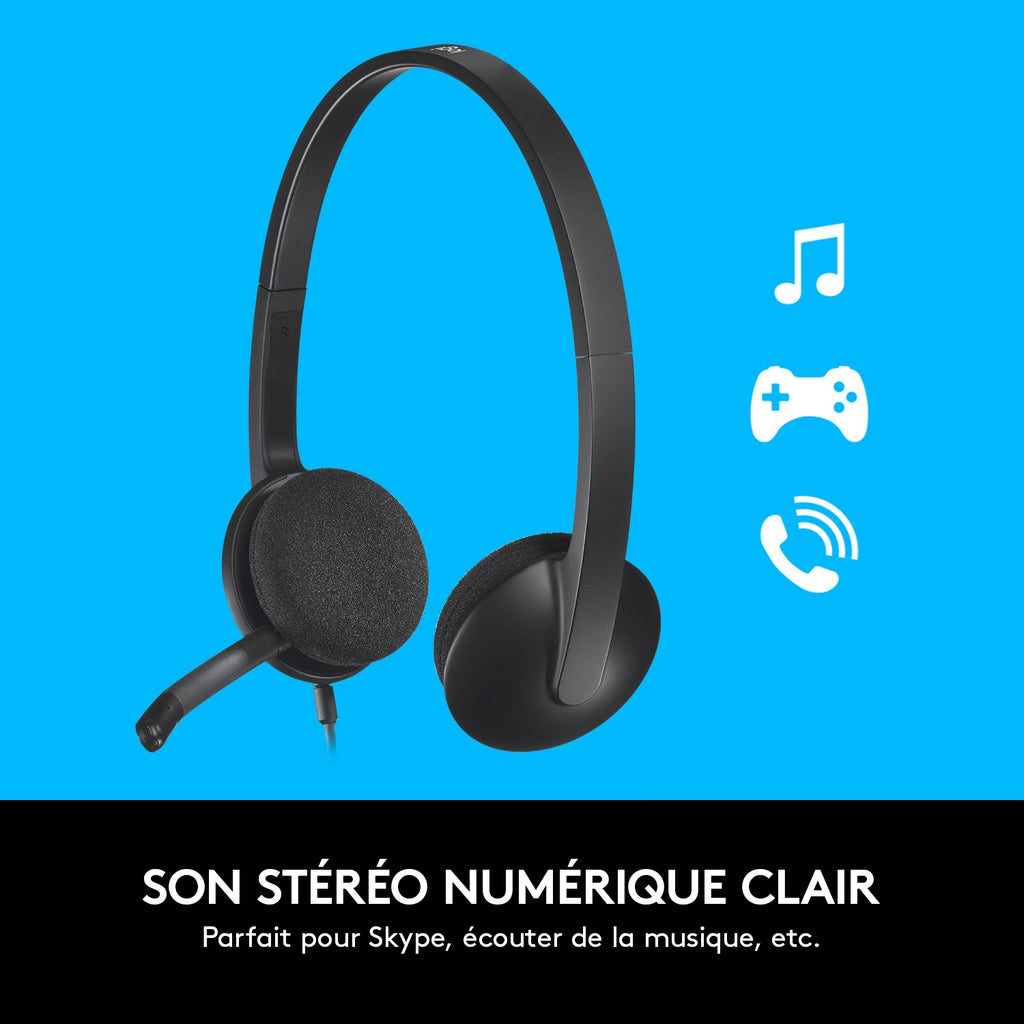 Logitech Casque bureautique H340 - Filaire