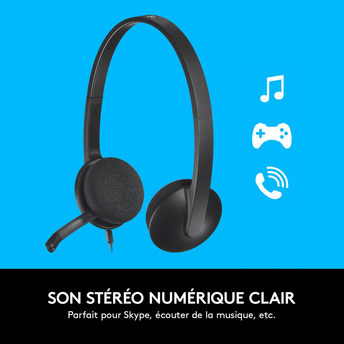 Logitech Casque bureautique H340 - Filaire