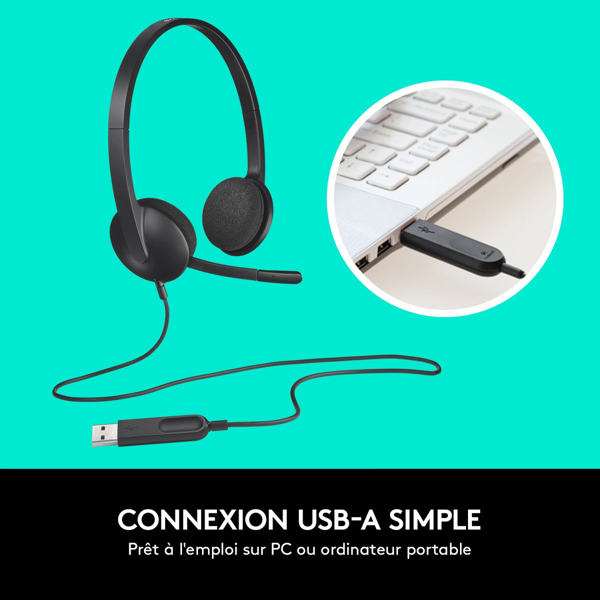Logitech Casque bureautique H340 - Filaire