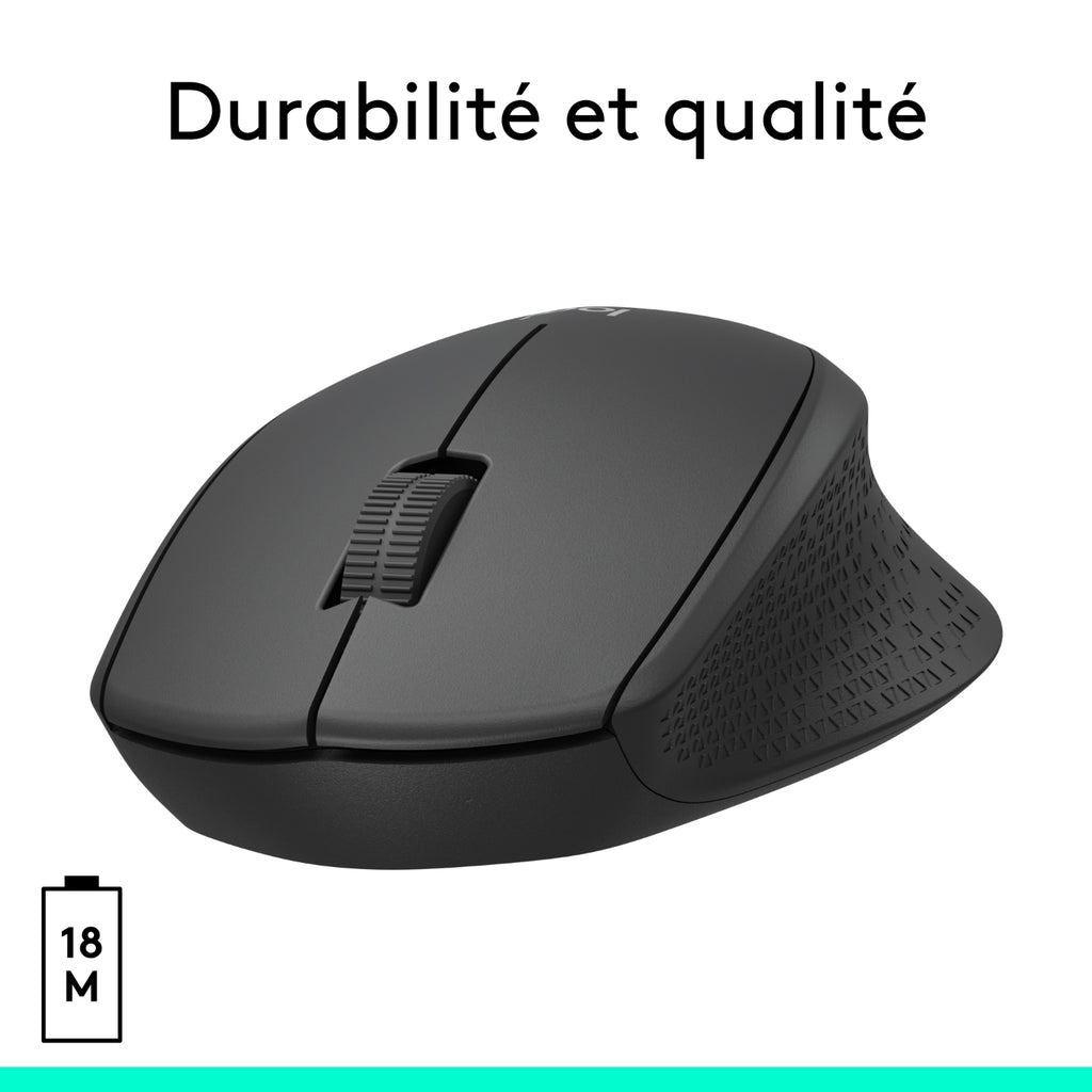 Logitech Souris sans fil M330 silent plus noire