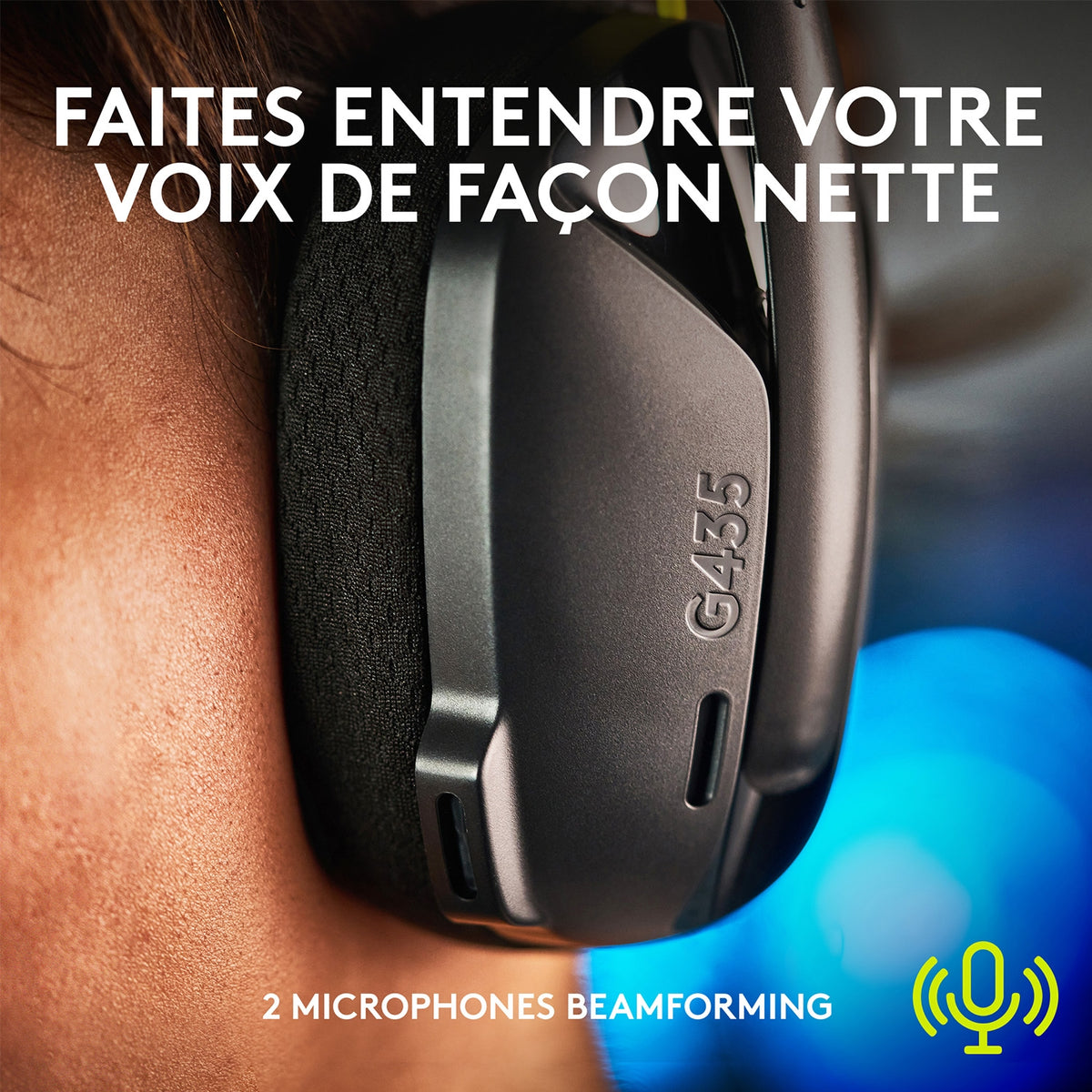 Logitech Casque gamer sans fil G G435 LIGHTSPEED Bluetooth Noir