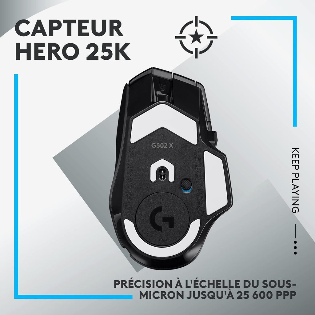Logitech Souris gaming Sans Fil G502 X Plus Lightspeed
