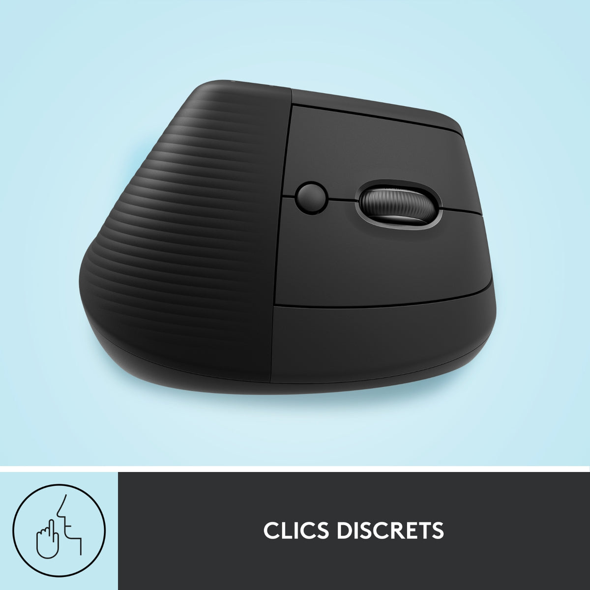 Logitech Souris sans fil - LIFT RIGHT - Gris