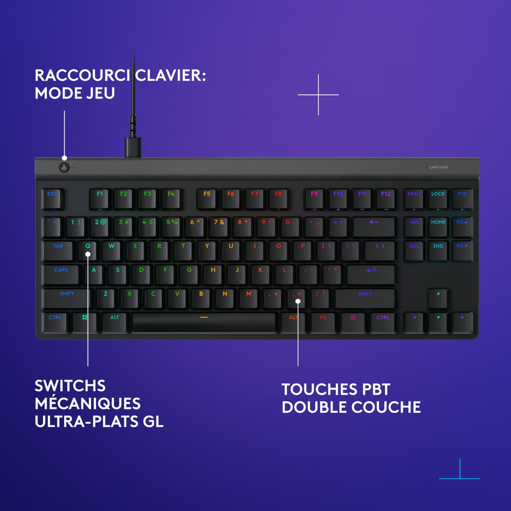 Logitech Clavier gaming filaire G515 noir