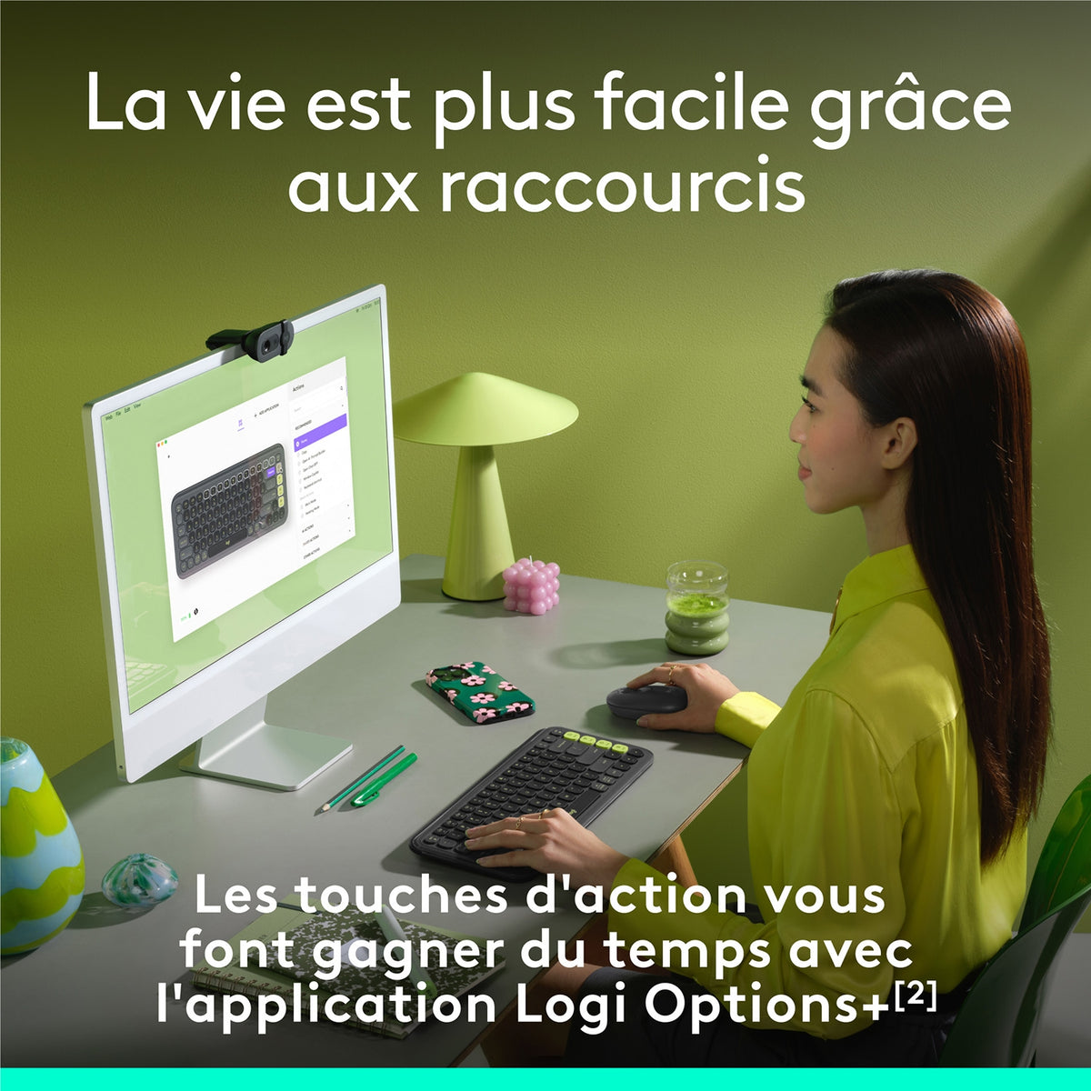 Logitech Clavier sans fil Pop Icon Keys graphite