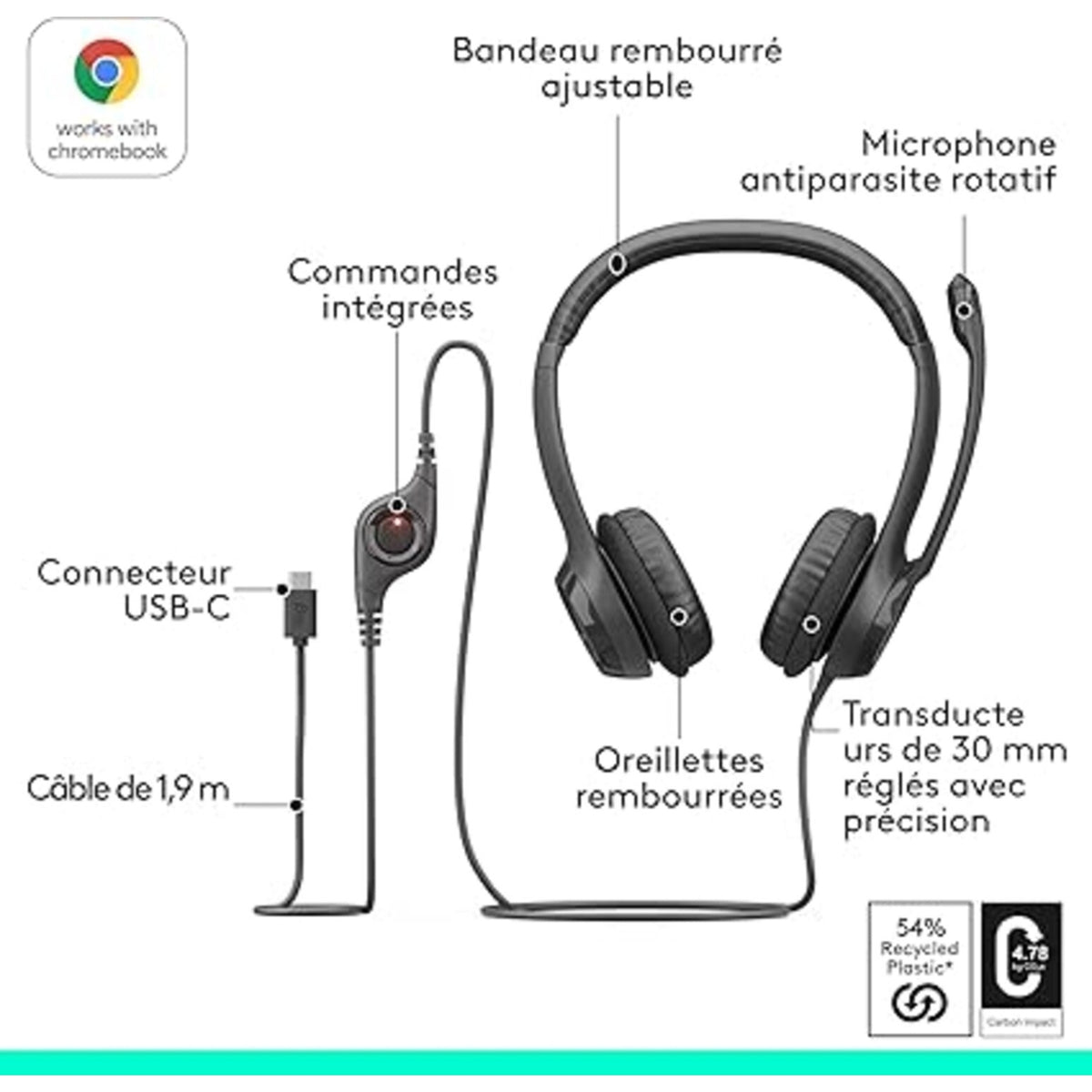 Logitech Casque H390 USB-C