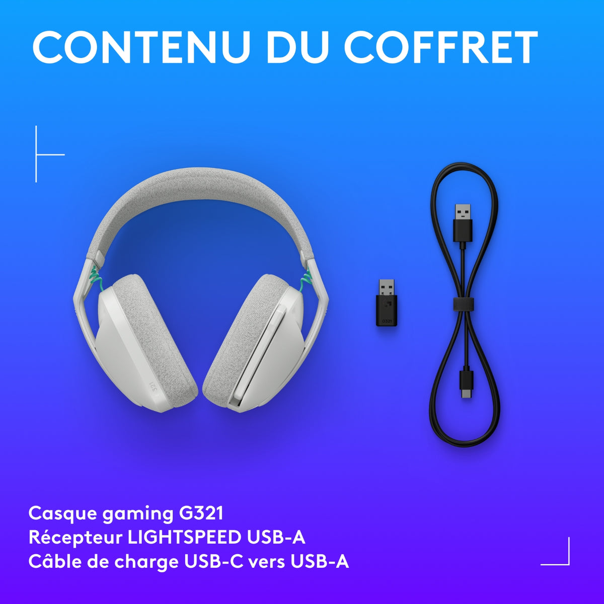Logitech Casque G321 Wireless Blanc