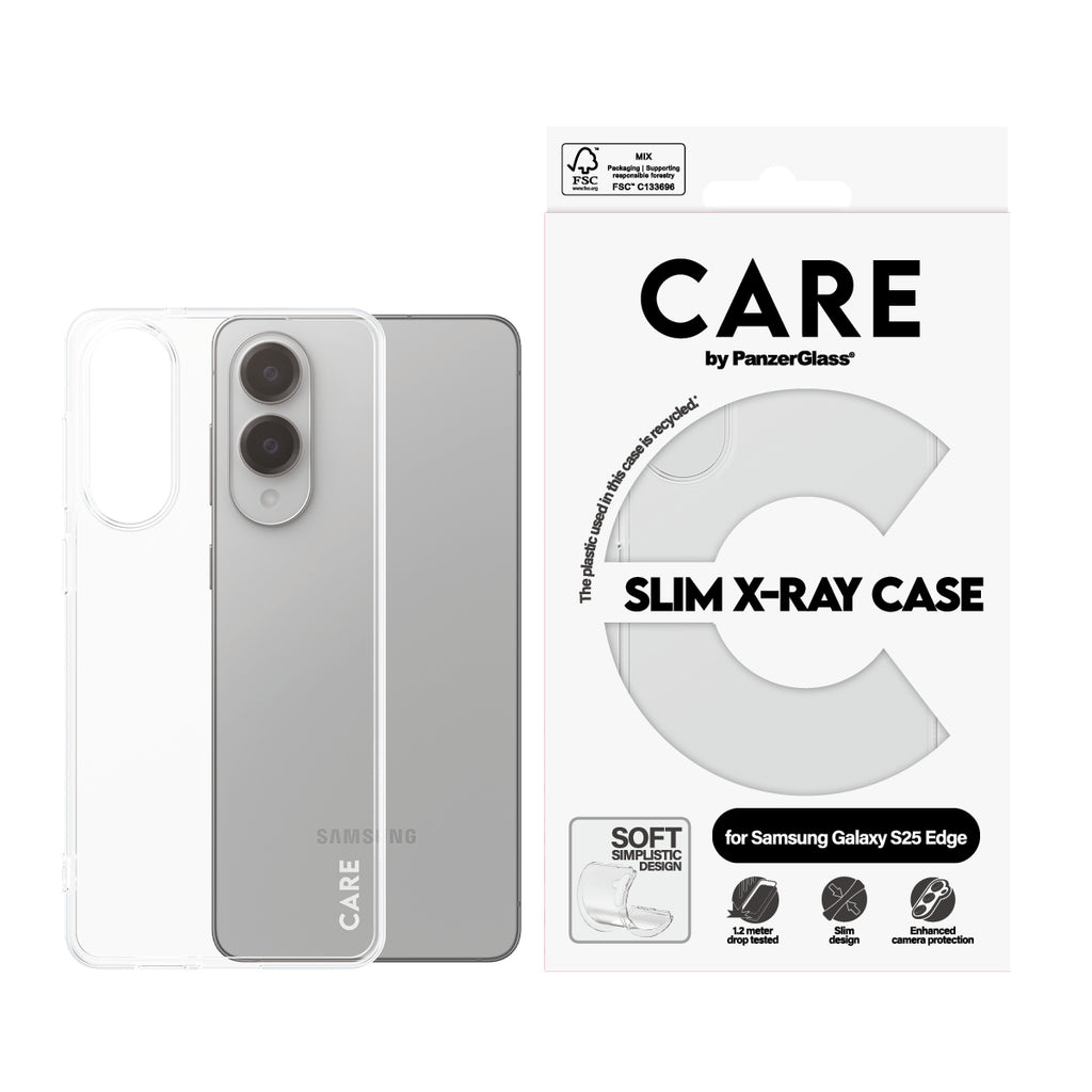 PanzerGlass PanzerGlass CARE™ by ® X-Ray Case Samsung S25 Edge coque de protection pour téléphones portables Housse Transparent