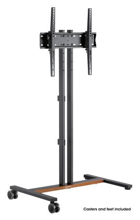 Manhattan Support sur roulettes pour TV/moniteurs, écrans 34" à 55", Compatibilité VESA : de 200x200 à 400x400 mm (vérifiez les dimensions des quatre trous de fixation à l’arrière), charge max. 35 kg, hauteur réglable sur 4 niveaux