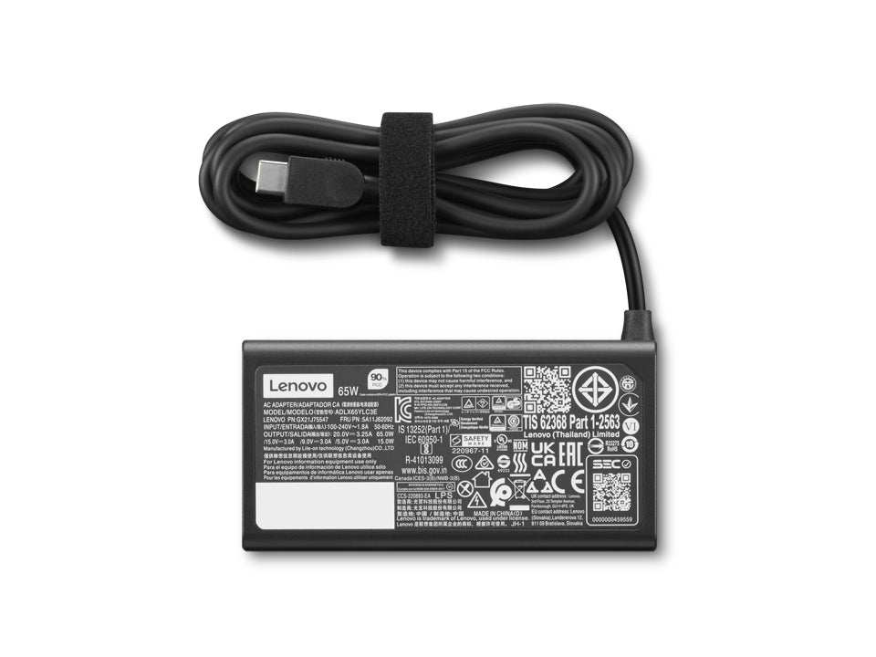 Lenovo 4X21S91187 adaptateur de puissance & onduleur Intérieure 65 W Noir