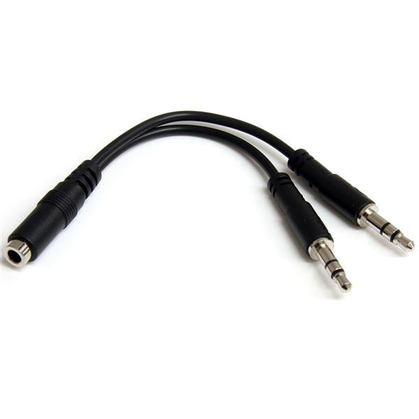 StarTech.com Câble Séparateur Casque 3,5 mm 4 broches vers 2 x 3,5 mm 3 broches - F/M