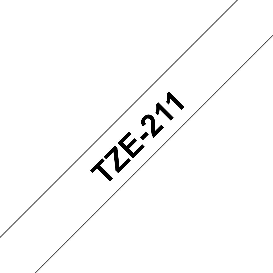 Brother TZe-211 ruban d'étiquette Noir sur blanc